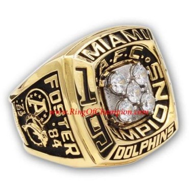 AFC 1984 Miami Dolphins Championship Ring|Custom Miami Dolphins Champions Ring for sell