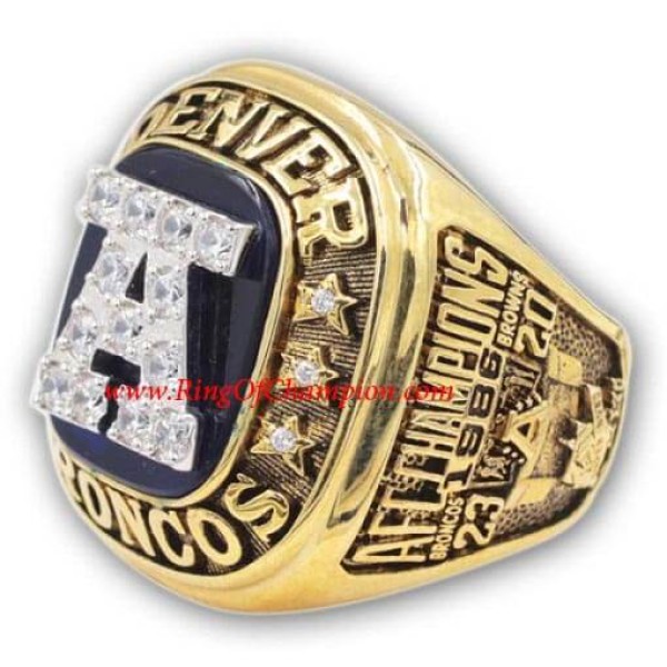 AFC 1986 Denver Broncos America Football Conference Championship Ring, Custom Denver Broncos Champions Ring