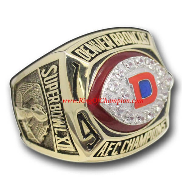 AFC 1977 Denver Broncos America Football Conference Championship Ring, Custom Denver Broncos Champions Ring