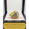AFC 1977 Denver Broncos America Football Conference Championship Ring, Custom Denver Broncos Champions Ring