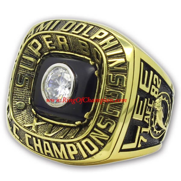 AFC 1982 Miami Dolphins America Football Conference Championship Ring, Custom Miami Dolphins Champions Ring