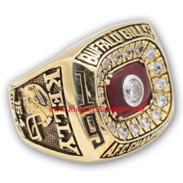 AFC 1990 Buffalo Bills America Football Conference Championship Ring, Custom Buffalo Bills Champions Ring
