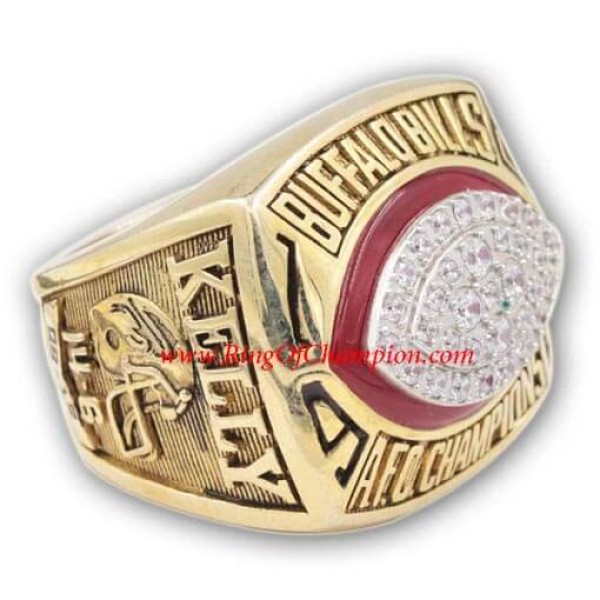 AFC 1992 Buffalo Bills America Football Conference Championship Ring, Custom Buffalo Bills Champions Ring
