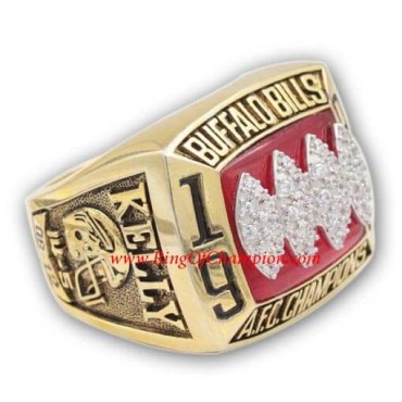 AFC 1993 Buffalo Bills America Football Conference Championship Ring, Custom Buffalo Bills Champions Ring AFC 1993 Buffalo Bills America Football Conference Championship Ring, Custom Buffalo Bills Champions Ring
