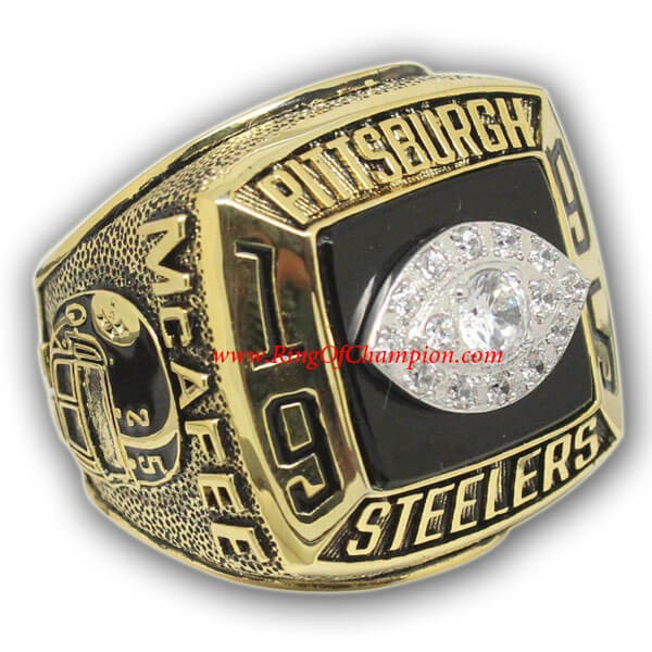 AFC 1995 Pittsburgh Steelers America Football Conference Championship Ring, Custom Pittsburgh Steelers Champions Ring