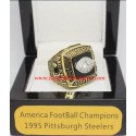 AFC 1995 Pittsburgh Steelers America Football Conference Championship Ring, Custom Pittsburgh Steelers Champions Ring