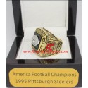 AFC 1995 Pittsburgh Steelers America Football Conference Championship Ring, Custom Pittsburgh Steelers Champions Ring
