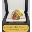 AFC 1995 Pittsburgh Steelers America Football Conference Championship Ring, Custom Pittsburgh Steelers Champions Ring