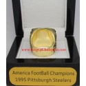 AFC 1995 Pittsburgh Steelers America Football Conference Championship Ring, Custom Pittsburgh Steelers Champions Ring