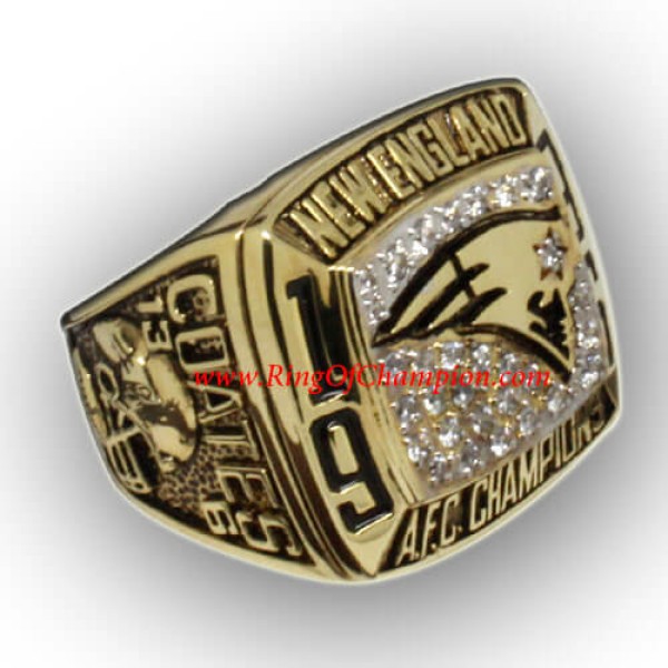 AFC 1996 New England Patriots America Football Conference Championship Ring, Custom New England Patriots Champions Ring