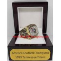 AFC 1999 Tennessee Titans America Football Conference Championship Ring, Custom Tennessee Titans Champions Ring