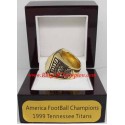 AFC 1999 Tennessee Titans America Football Conference Championship Ring, Custom Tennessee Titans Champions Ring