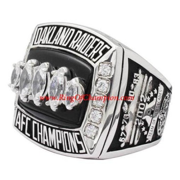 2002 Oakland Raiders America Football Conference Championship Ring, Custom Oakland Raiders Champions Ring 2002 Oakland Raiders America Football Conference Championship Ring, Custom Oakland Raiders Champions Ring