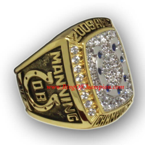 AFC 2009 Indianapolis Colts America Football Conference Championship Ring, Custom Indianapolis Colts Champions Ring