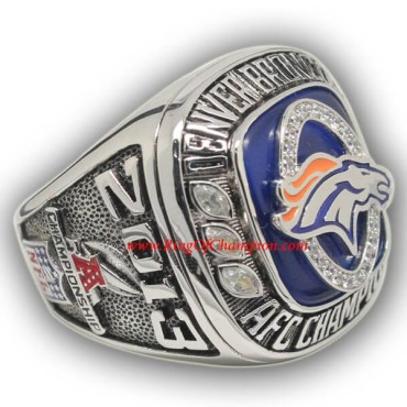 AFC 2013 Denver Broncos America Football Conference Championship Ring, Custom Denver Broncos Champions Ring