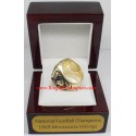 NFC 1969 Minnesota Vikings National Football Conference Championship Ring, Custom Minnesota Vikings Champions Ring