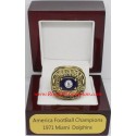 NFC 1971 Miami Dolphins National Football Conference Championship Ring, Custom Miami Dolphins Champions Ring
