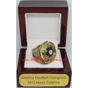 NFC 1971 Miami Dolphins National Football Conference Championship Ring, Custom Miami Dolphins Champions Ring