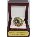 NFC 1971 Miami Dolphins National Football Conference Championship Ring, Custom Miami Dolphins Champions Ring