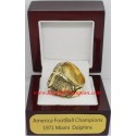 NFC 1971 Miami Dolphins National Football Conference Championship Ring, Custom Miami Dolphins Champions Ring