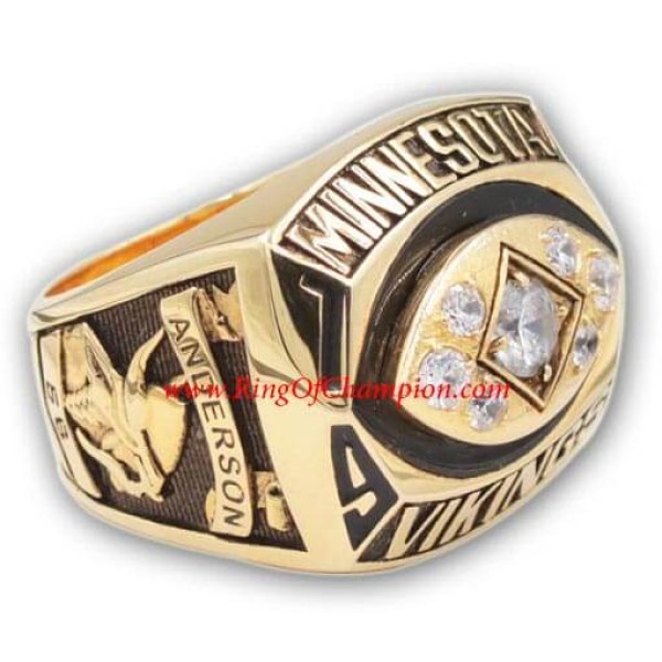 NFC 1976 Minnesota Vikings National Football Conference Championship Ring, Custom Minnesota Vikings Champions Ring