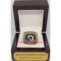 NFC 1979 Los Angeles Rams National Football Conference Championship Ring, Custom Los Angeles Rams Champions Ring
