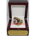 NFC 1983 Washington Redskins National Football Conference Championship Ring, Custom Washington Redskins Champions Ring