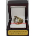 NFC 1998 Atlanta Falcons National Football Conference Championship Ring, Custom Atlanta Falcons Champions Ring