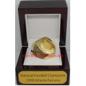 NFC 1998 Atlanta Falcons National Football Conference Championship Ring, Custom Atlanta Falcons Champions Ring