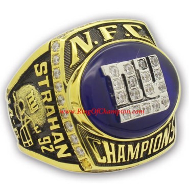 NFC 2000 New York Giants National Football Conference Championship Ring, Custom New York Giants Champions Ring NFC 2000 New York Giants National Football Conference Championship Ring, Custom New York Giants Champions Ring