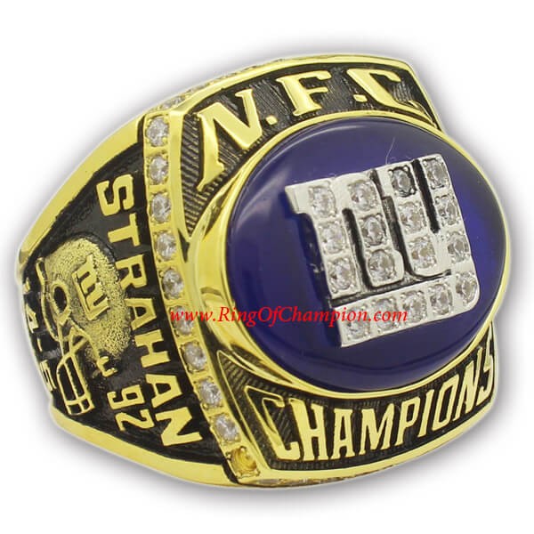 NFC 2000 New York Giants National Football Conference Championship Ring, Custom New York Giants Champions Ring