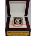 NFC 2001 St. Louis Rams National Football Conference Championship Ring, Custom St. Louis Rams Champions Ring