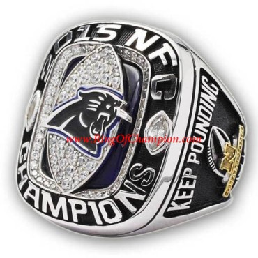 NFC 2015 Carolina Panthers National Football Conference Championship Ring, Custom Carolina Panthers Champions ring NFC 2015 Carolina Panthers National Football Conference Championship Ring, Custom Carolina Panthers Champions ring