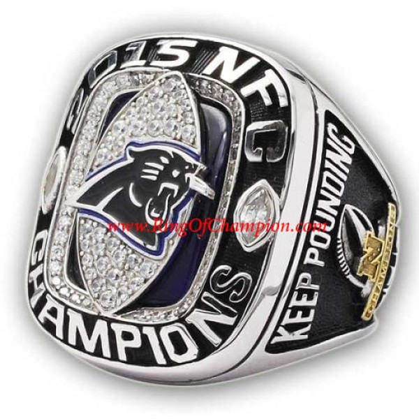 NFC 2015 Carolina Panthers National Football Conference Championship Ring, Custom Carolina Panthers Champions ring