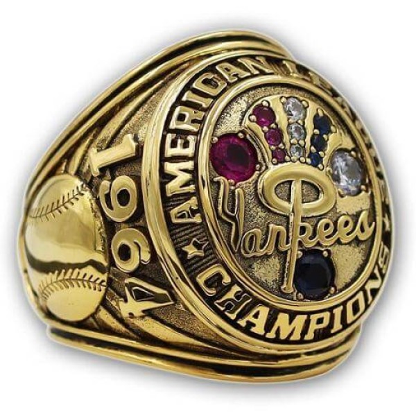 AL 1964 New York Yankees America League Baseball Championship Ring, Custom New York Yankees Champions Ring