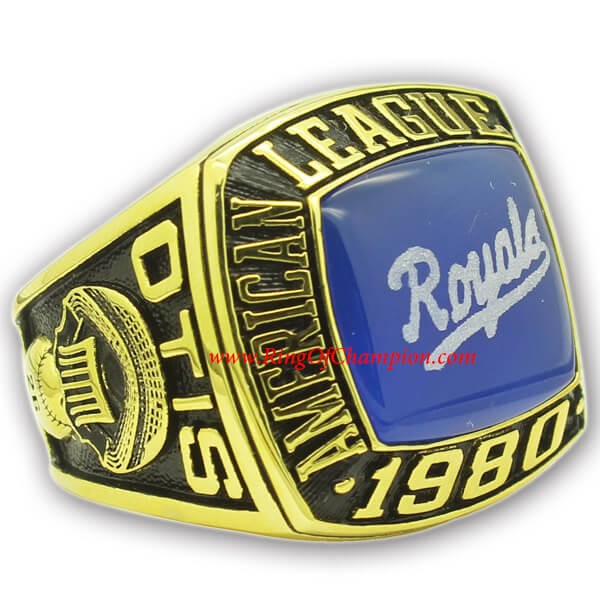 AL 1980 Kansas City Royals America League Baseball Championship Ring, Custom Kansas City Royal Champions Ring