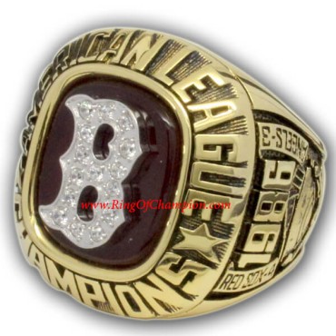 NL 1986 Boston Red Sox National League Baseball Championship Ring, Custom Boston Red Sox Champions Ring NL 1986 Boston Red Sox National League Baseball Championship Ring, Custom Boston Red Sox Champions Ring