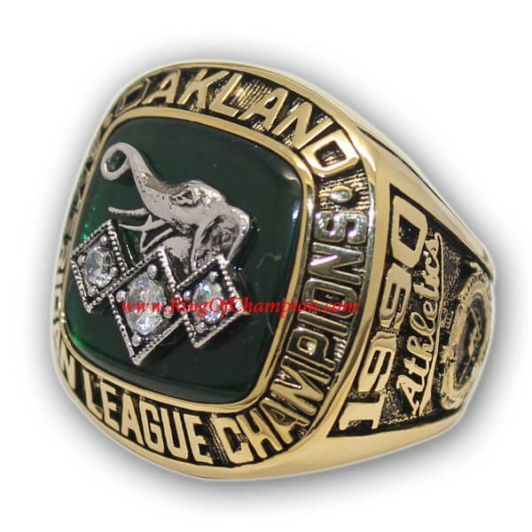 AL 1990 Oakland Athletics America League Baseball Championship Ring, Custom Oakland Athletics Champions Ring