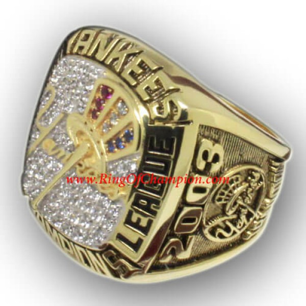 NL 2003 New York Yankees America League Baseball Championship Ring, Custom New York Yankees Champions Ring