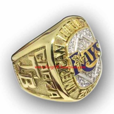 AL 2008 Tampa Bay Rays America League Baseball Championship Ring, Custom Tampa Bay Rays Champions Ring AL 2008 Tampa Bay Rays America League Baseball Championship Ring, Custom Tampa Bay Rays Champions Ring