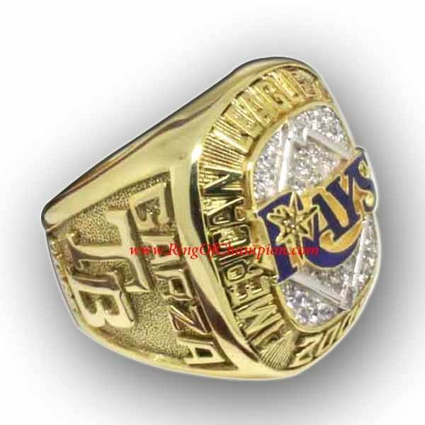 AL 2008 Tampa Bay Rays America League Baseball Championship Ring, Custom Tampa Bay Rays Champions Ring