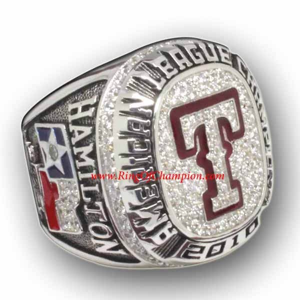 AL 2010 Texas Rangers America League Baseball Championship Ring, Custom Texas Rangers Champions Ring