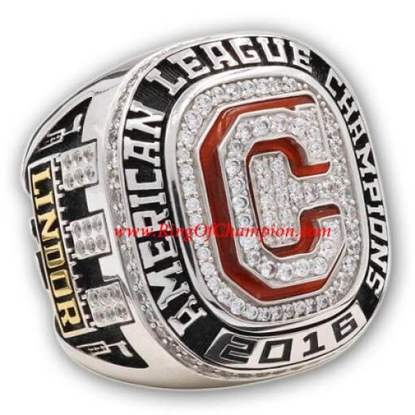 AL 2016 Cleveland Indians America League Championship Replica Ring, Custom Cleveland Indians Champions Ring
