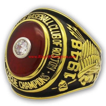 NL 1948 Boston Braves National League Men's Baseball Championship Ring, Custom Boston Braves Champions Ring NL 1948 Boston Braves National League Men's Baseball Championship Ring, Custom Boston Braves Champions Ring