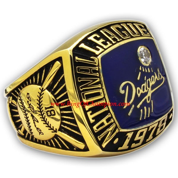 NL 1978 Los Angeles Dodgers National League Baseball Championship Ring, Custom Los Angeles Dodgers Ring