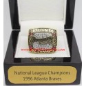 NL 1996 Atlanta Braves National League Baseball Championship Ring, Custom Atlanta Braves Champions Ring