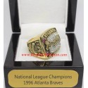 NL 1996 Atlanta Braves National League Baseball Championship Ring, Custom Atlanta Braves Champions Ring