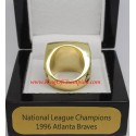 NL 1996 Atlanta Braves National League Baseball Championship Ring, Custom Atlanta Braves Champions Ring