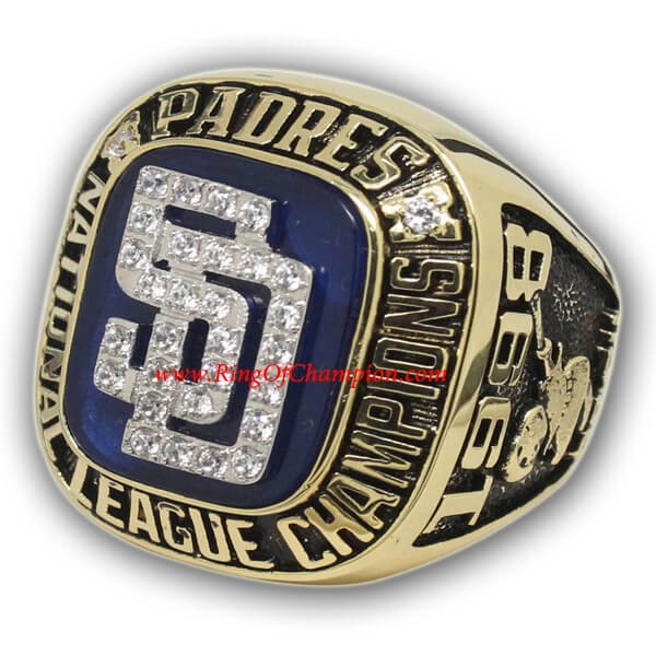 NL 1998 San Diego Padres National League Baseball Championship Ring, Custom San Diego Padres Champions Ring
