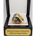 NL 1998 San Diego Padres National League Baseball Championship Ring, Custom San Diego Padres Champions Ring